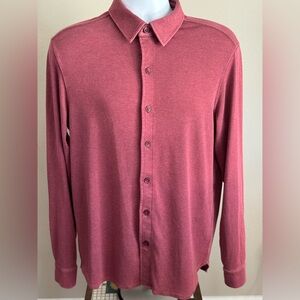 NORMAL BRAND Puremeso Button Down Long Sleeve Shirt - Wine Color 
Men’s Medium